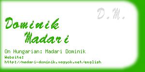 dominik madari business card